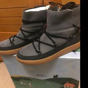 Joules Charlton Suede Snow Boot Women’s Size 5, 6, 7 Dark Grey Water Resistant